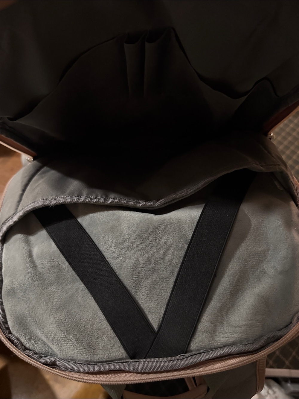 Two-Tone Pink and Gray Men's Backpack - Picture 5 of 8